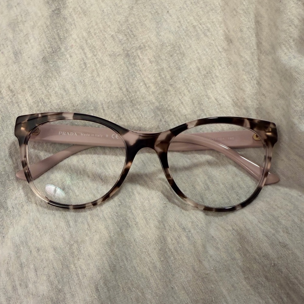Prada Women's Pink Tortoise Glasses